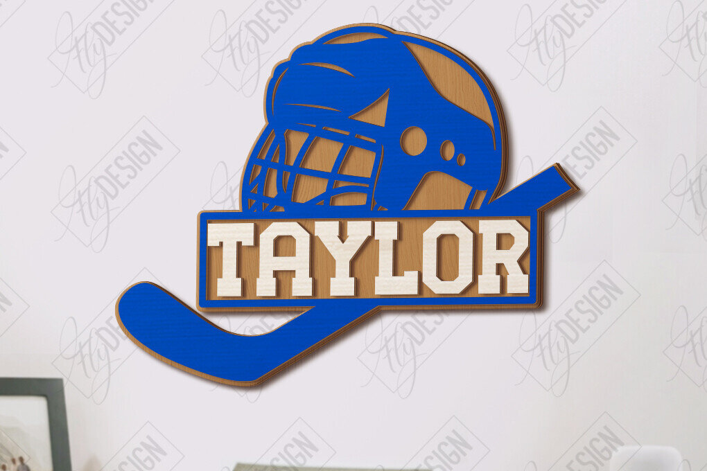 Σετ των 2 Intra απο ξύλο plywood 3mm-4mm πάχος – Προσωποποιημένη Αθλητική Διακόσμηση |CNC Δίασταση  20x20 cm INTRAFABR-123135392