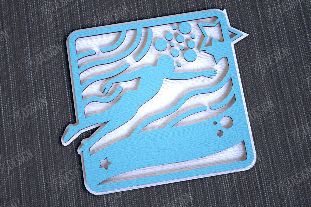 Σετ των 2 Intra απο ξύλο plywood 3mm-4mm πάχος – Εξατομικευμένη Αθλητική Διακόσμηση|Αθλητικό Μονόγραμμα Δίασταση  20x20 cm INTRAFABR-113921934