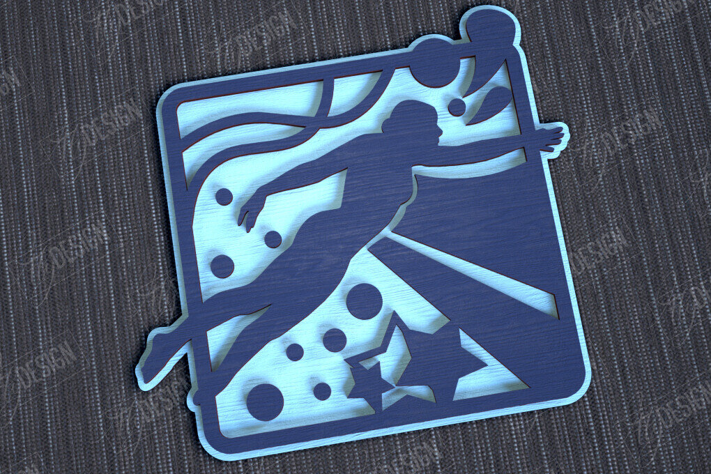 Σετ των 2 Intra απο ξύλο plywood 3mm-4mm πάχος – Εξατομικευμένη Αθλητική Διακόσμηση|Αθλητικό Μονόγραμμα Δίασταση  20x20 cm INTRAFABR-113921942