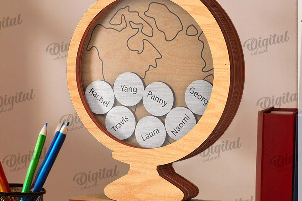 Σετ των 2 Intra απο ξύλο plywood 3mm-4mm πάχος – Personalized Teacher Token Jar Laser Δίασταση  20x20 cm INTRAFABR-119902831