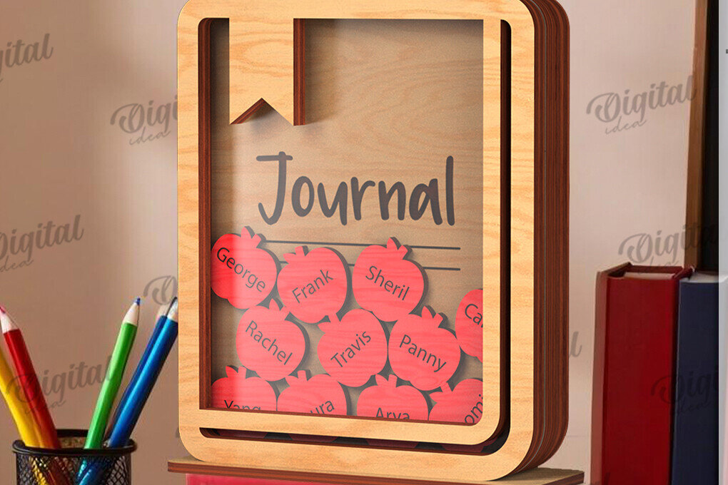 Σετ των 2 Intra απο ξύλο plywood 3mm-4mm πάχος – Personalized Teacher Token Jar Laser Δίασταση  20x20 cm INTRAFABR-119903647