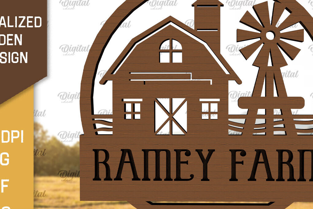 Σετ των 2 Intra απο ξύλο plywood 3mm-4mm πάχος – Εξατομικευμένη ξύλινη πινακίδα φάρμας Δίασταση  20x20 cm INTRAFABR-98218632