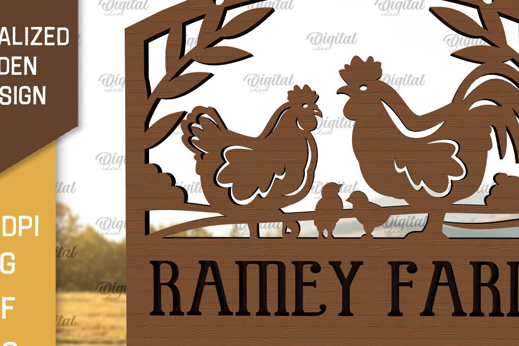 Σετ των 2 Intra απο ξύλο plywood 3mm-4mm πάχος – Εξατομικευμένη ξύλινη πινακίδα φάρμας Δίασταση  20x20 cm INTRAFABR-98218674