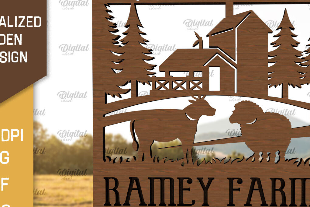 Σετ των 2 Intra απο ξύλο plywood 3mm-4mm πάχος – Εξατομικευμένη ξύλινη πινακίδα φάρμας Δίασταση  20x20 cm INTRAFABR-98218842