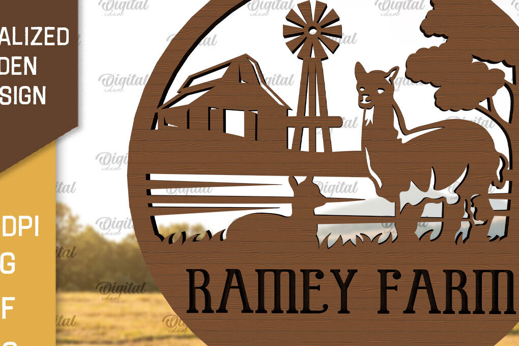 Σετ των 2 Intra απο ξύλο plywood 3mm-4mm πάχος – Εξατομικευμένη ξύλινη πινακίδα φάρμας Δίασταση  20x20 cm INTRAFABR-98218894