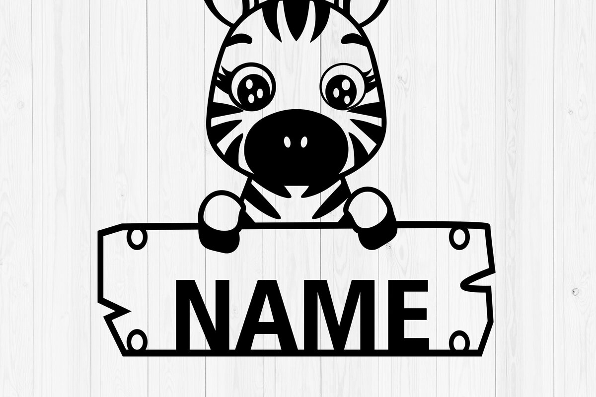 Σετ των 2 Intra απο ξύλο plywood 3mm-4mm πάχος – Εξατομικευμένο Ζέβρα Ονόματος Δίασταση  20x20 cm INTRAFABR-117898780