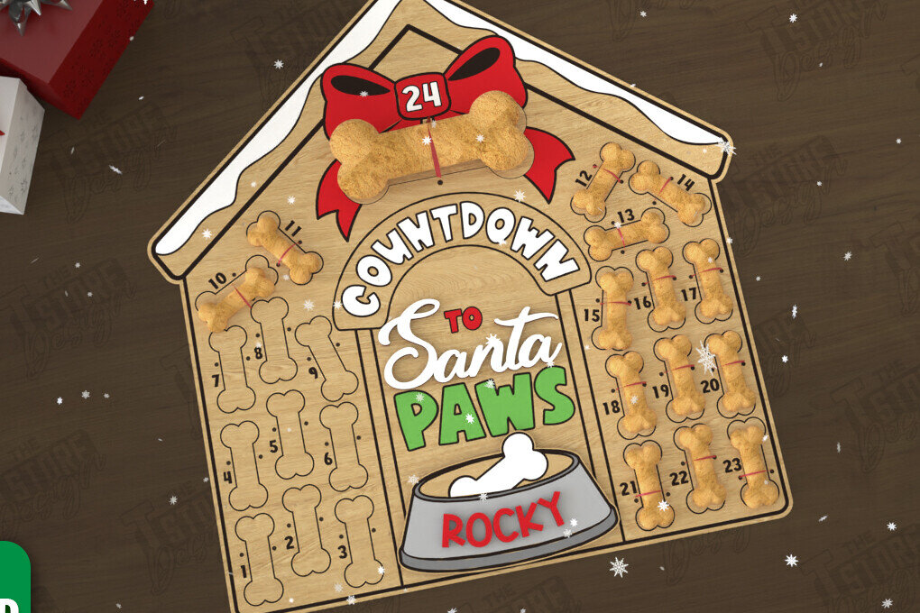 Σετ των 2 Intra απο ξύλο plywood 3mm-4mm πάχος – Pet Advent Calendar | Λιχουδιές για κατοικίδια Δίασταση  20x20 cm INTRAFABR-110837823