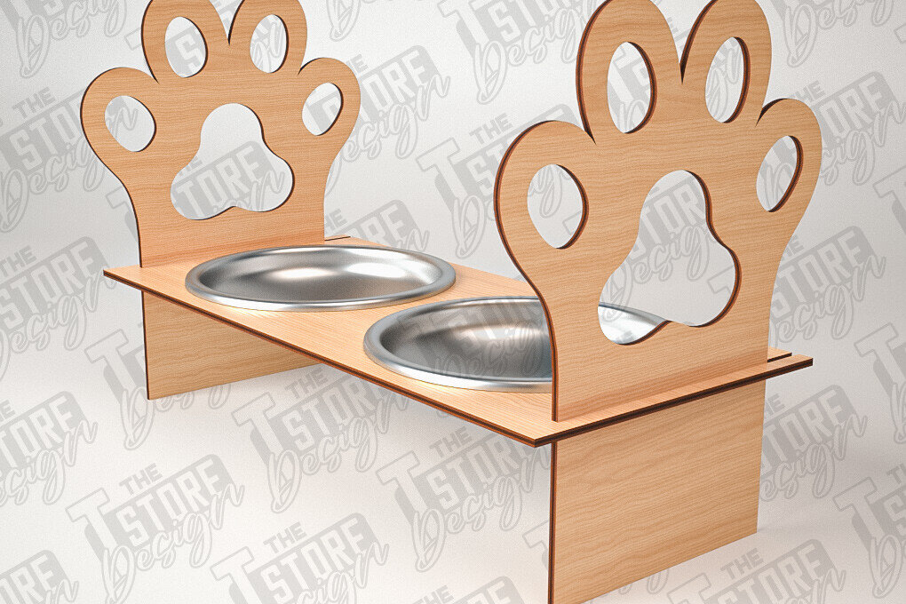 Intra απο ξύλο plywood 3mm-4mm πάχος – Κοπή λέιζερ βάσης τροφοδοσίας κατοικίδιων | Pet Design Δίασταση  40x30 cm INTRAFABR-84279198