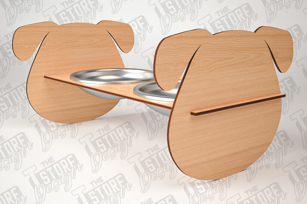 Intra απο ξύλο plywood 3mm-4mm πάχος – Κοπή λέιζερ βάσης τροφοδοσίας κατοικίδιων | Pet Design Δίασταση  40x30 cm INTRAFABR-84279216