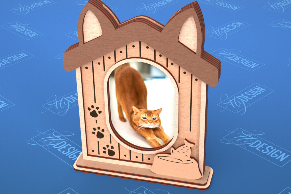 Σετ των 2 Intra απο ξύλο plywood 3mm-4mm πάχος – Κορνίζα για κατοικίδια | Home Pet | Καλύτερος φίλος Δίασταση  20x20 cm INTRAFABR-101708526