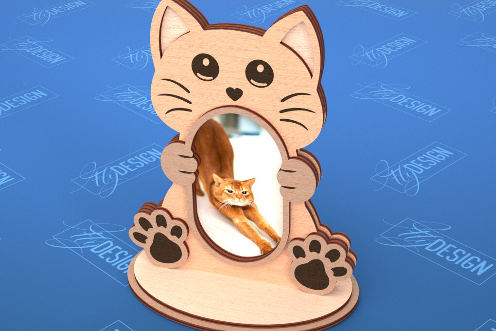 Σετ των 2 Intra απο ξύλο plywood 3mm-4mm πάχος – Κορνίζα για κατοικίδια | Home Pet | Καλύτερος φίλος Δίασταση  20x20 cm INTRAFABR-101708495