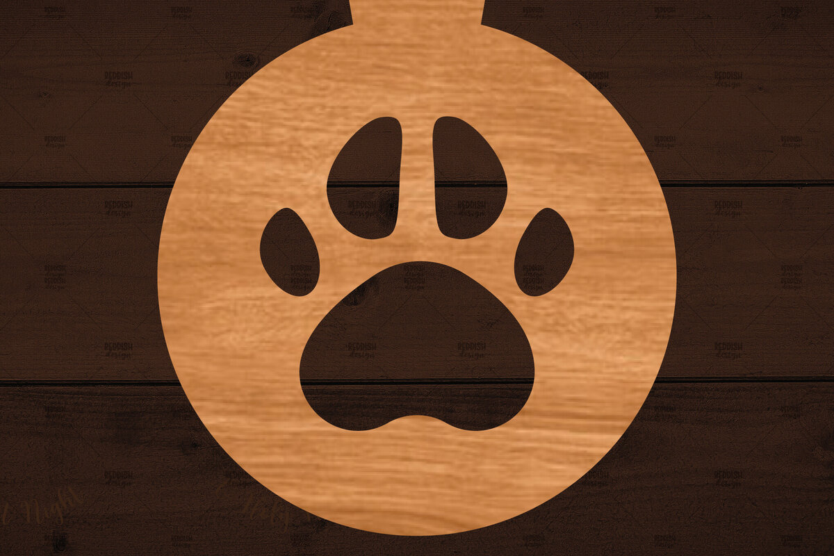 Σετ των 2 Intra απο ξύλο plywood 3mm-4mm πάχος – Στρογγυλό στολίδι για κατοικίδια με λέιζερ Δίασταση  20x20 cm INTRAFABR-110908380