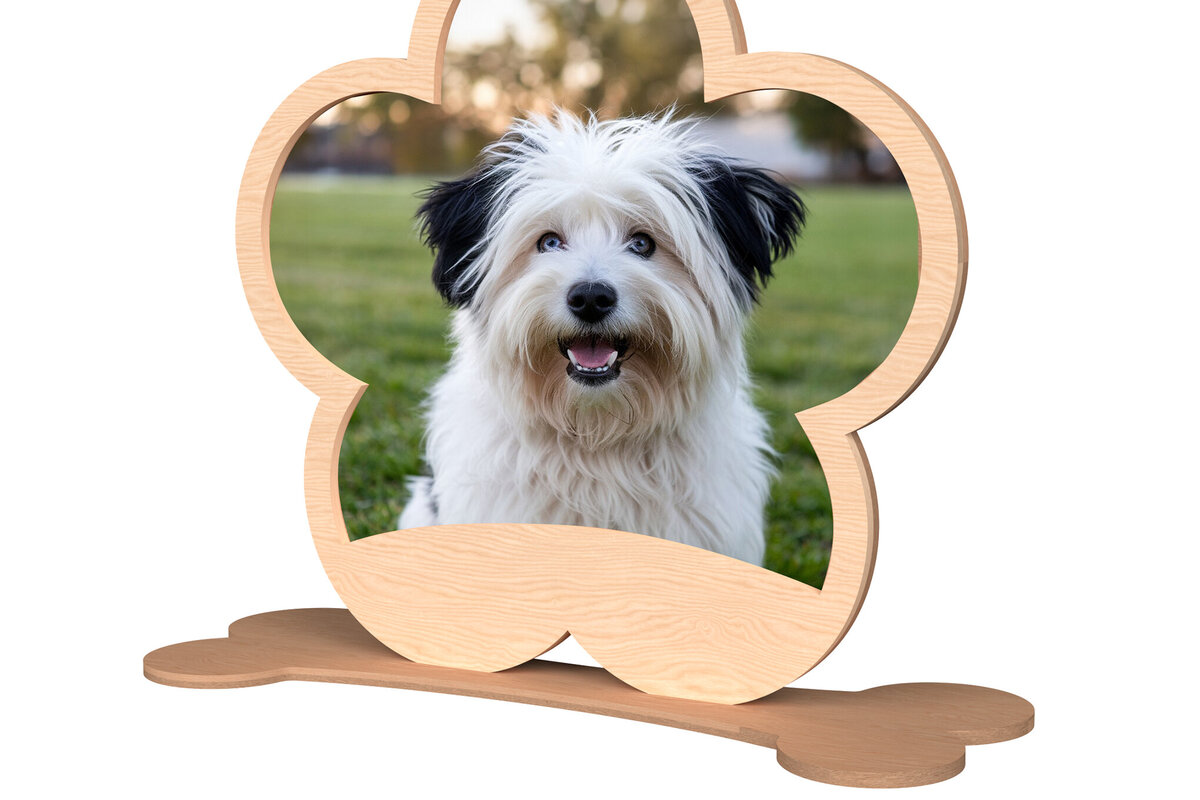 Σετ των 2 Intra απο ξύλο plywood 3mm-4mm πάχος – Pet Shape Dog Κορνίζα φωτογραφιών Δίασταση  20x20 cm INTRAFABR-110382365