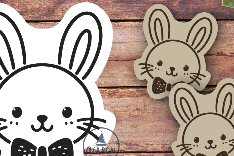 Σετ των 3 Intra απο ξύλο plywood 3mm-4mm πάχος – Σκουλαρίκια Peter Rabbit Πασχαλινό Δίασταση  5x5 cm INTRAFABR-119723278