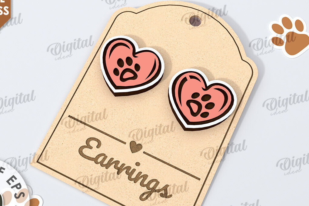 Intra απο ξύλο plywood 3mm-4mm πάχος – Σκουλαρίκια για κατοικίδια Σκουλαρίκια για ζώα Δίασταση  5x5 cm INTRAFABR-115293397