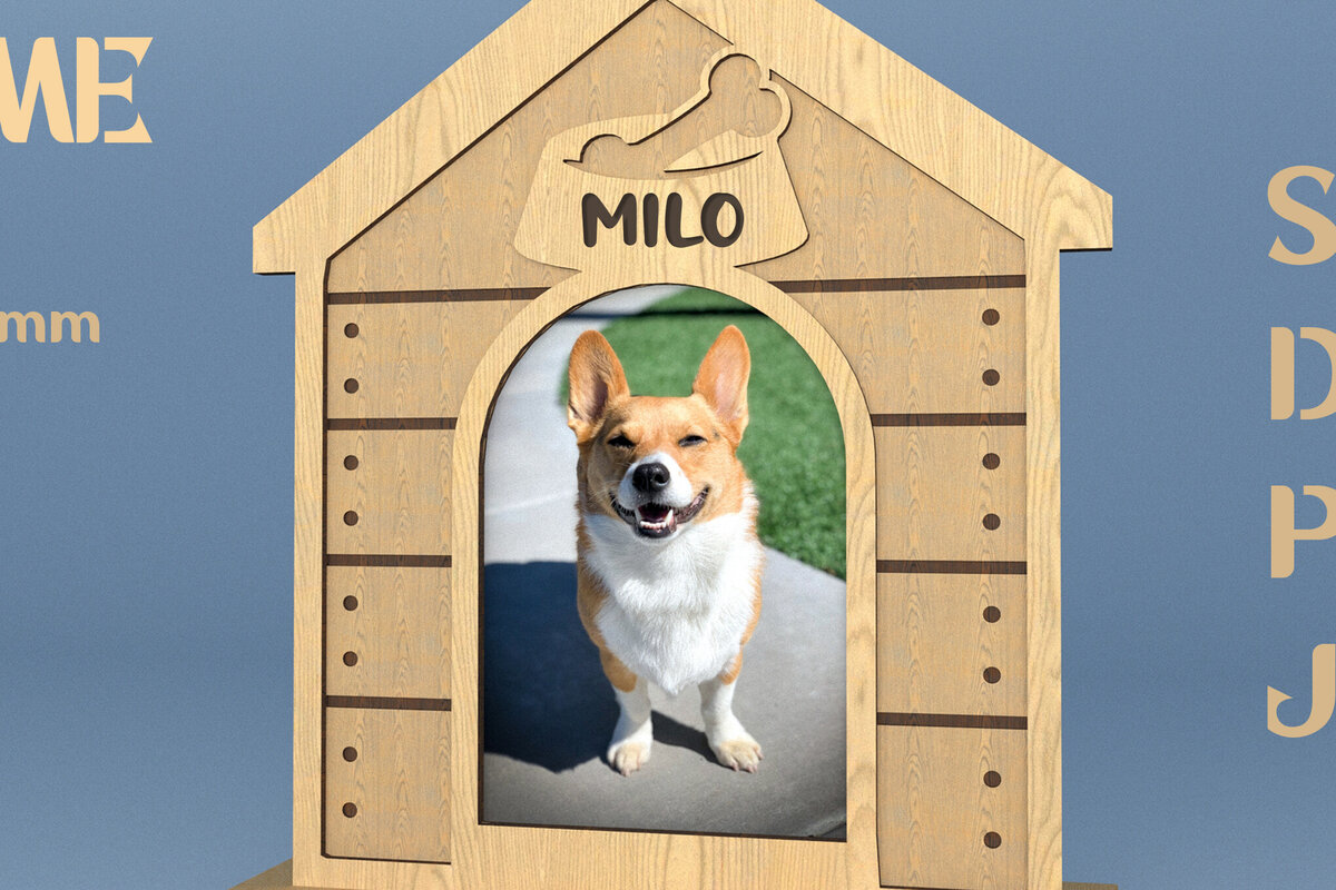 Σετ των 2 Intra απο ξύλο plywood 3mm-4mm πάχος – Κορνίζα για κατοικίδια. Κορνίζα με Δίασταση  20x20 cm INTRAFABR-81814170