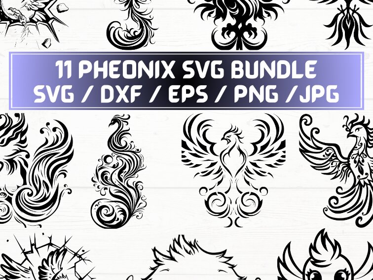 Σετ των 2 Intra απο ξύλο plywood 3mm-4mm πάχος – Pheonix, DXF, EPS, JPG, PNG Δίασταση  20x20 cm INTRAFABR-115723093