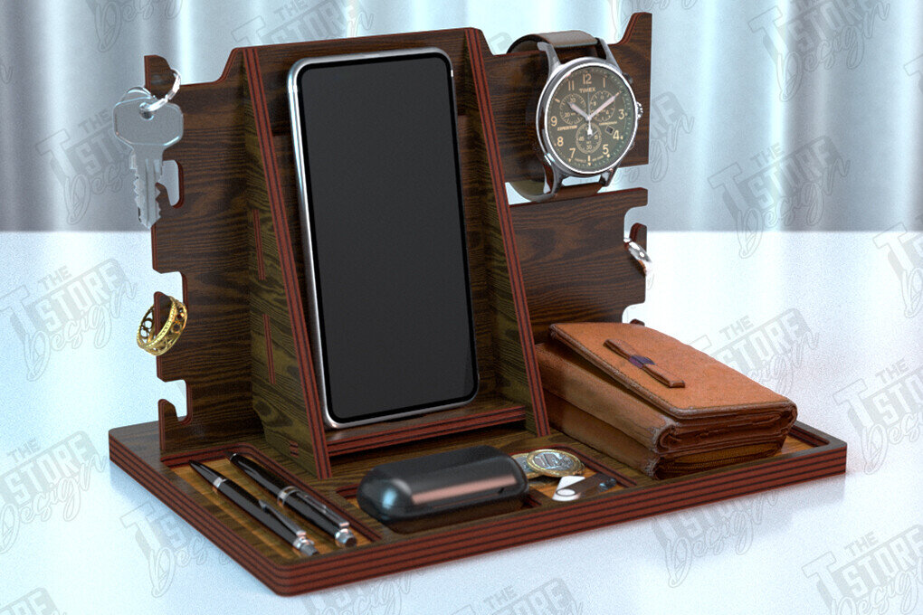 Σετ των 2 Intra απο ξύλο plywood 3mm-4mm πάχος – Τηλεφωνικός σταθμός σύνδεσης | Βάση ρολογιού |CNC Δίασταση  20x20 cm INTRAFABR-119069202