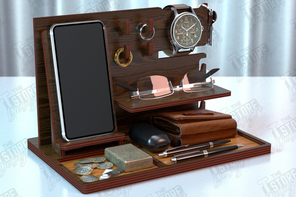 Σετ των 2 Intra απο ξύλο plywood 3mm-4mm πάχος – Τηλεφωνικός σταθμός σύνδεσης | Βάση ρολογιού |CNC Δίασταση  20x20 cm INTRAFABR-119069204