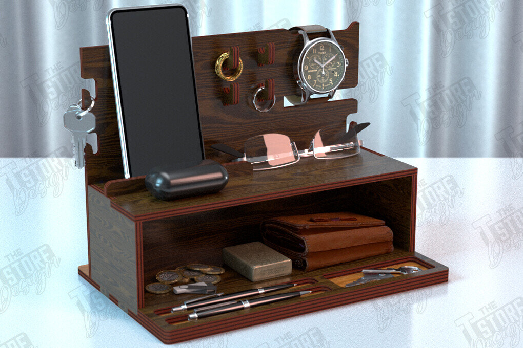 Σετ των 2 Intra απο ξύλο plywood 3mm-4mm πάχος – Τηλεφωνικός σταθμός σύνδεσης | Βάση ρολογιού |CNC Δίασταση  20x20 cm INTRAFABR-119069207