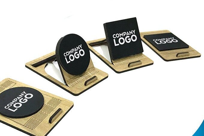 Σετ των 2 Intra απο ξύλο plywood 3mm-4mm πάχος – Θήκη τηλεφώνου, Πτυσσόμενη βάση τηλεφώνου Δίασταση  20x20 cm INTRAFABR-35440761