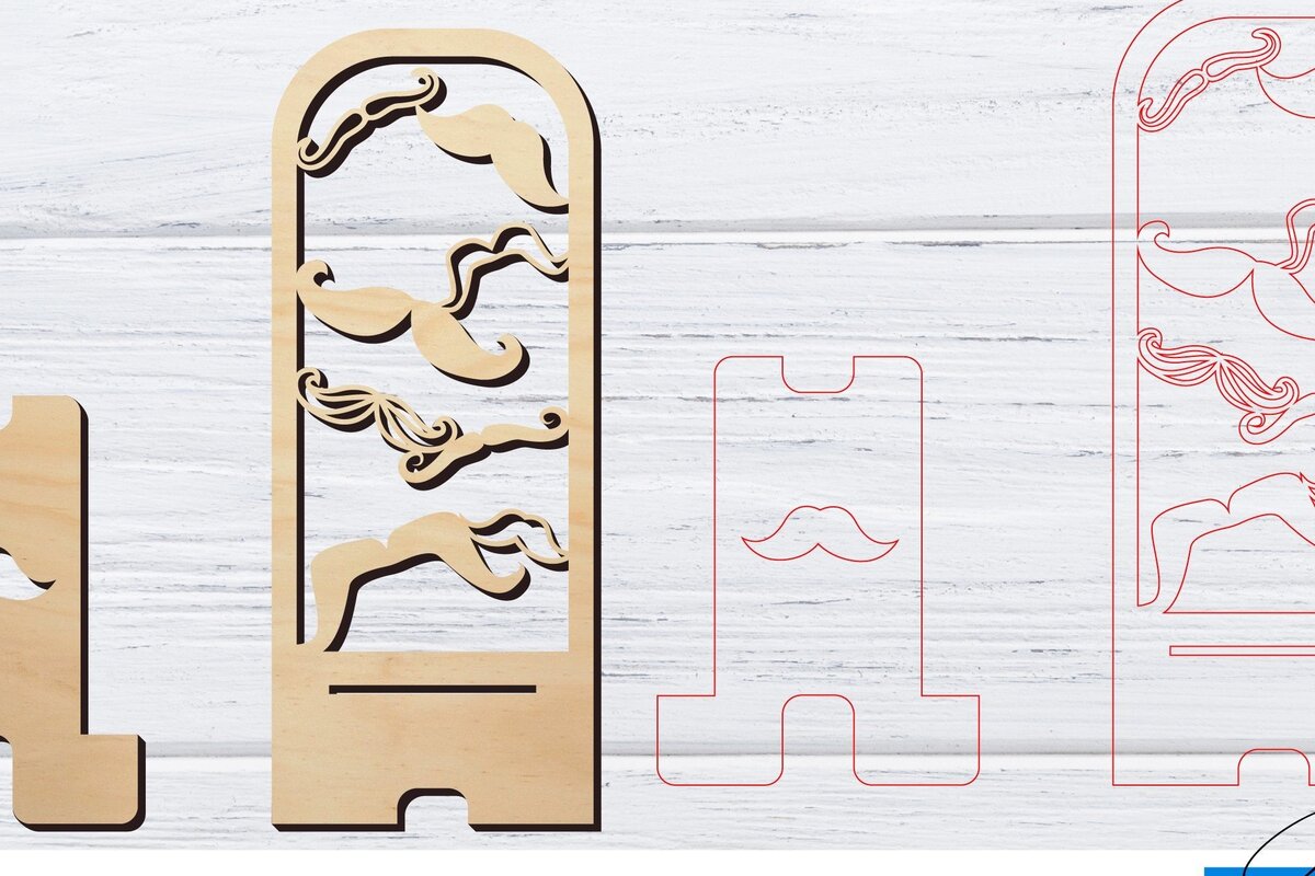 Σετ των 2 Intra απο ξύλο plywood 3mm-4mm πάχος – Κοπή λέιζερ βάσης τηλεφώνου | Κινητό Τηλέφωνο Δίασταση  20x20 cm INTRAFABR-33564341