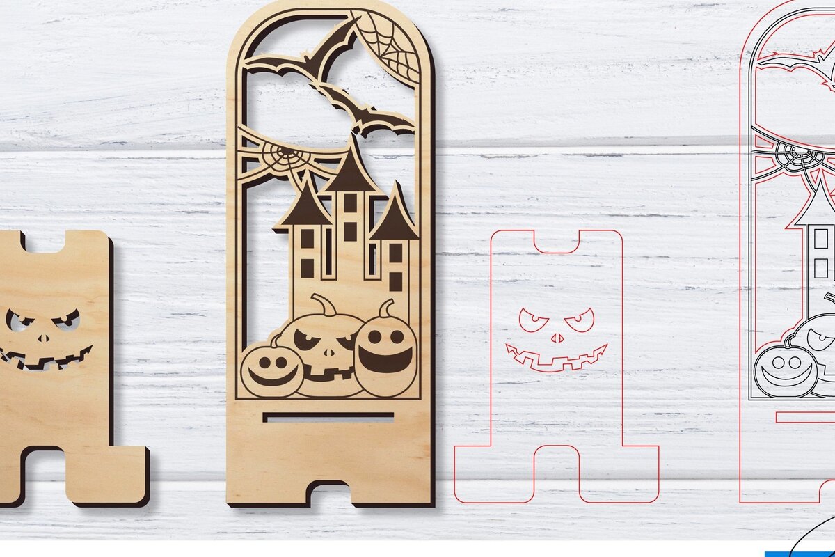 Σετ των 2 Intra απο ξύλο plywood 3mm-4mm πάχος – Κοπή λέιζερ βάσης τηλεφώνου | Κινητό Τηλέφωνο Δίασταση  20x20 cm INTRAFABR-33564276