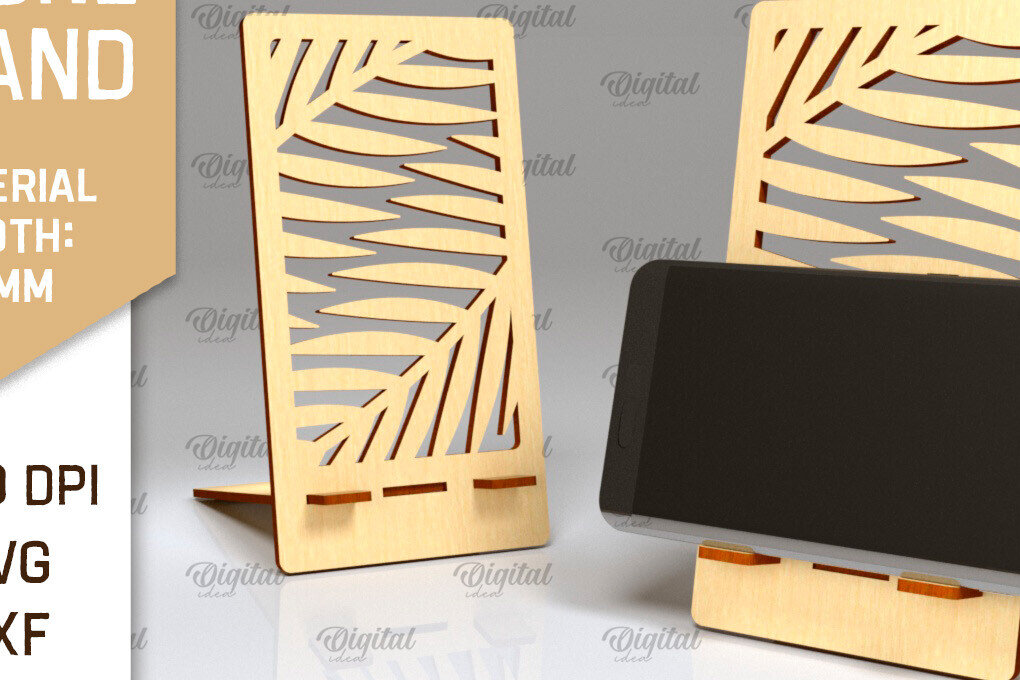 Σετ των 2 Intra απο ξύλο plywood 3mm-4mm πάχος – Κοπή με λέιζερ βάσης τηλεφώνου. Θήκη τηλεφώνου Δίασταση  20x20 cm INTRAFABR-98474963