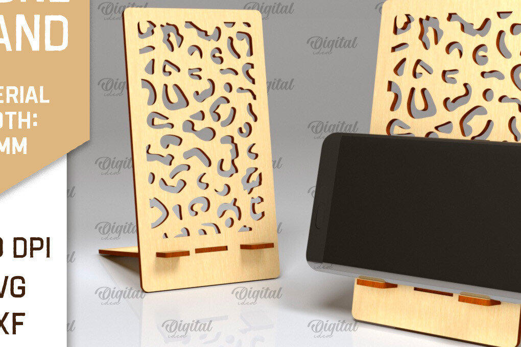 Σετ των 2 Intra απο ξύλο plywood 3mm-4mm πάχος – Κοπή με λέιζερ βάσης τηλεφώνου. Θήκη τηλεφώνου Δίασταση  20x20 cm INTRAFABR-98475353