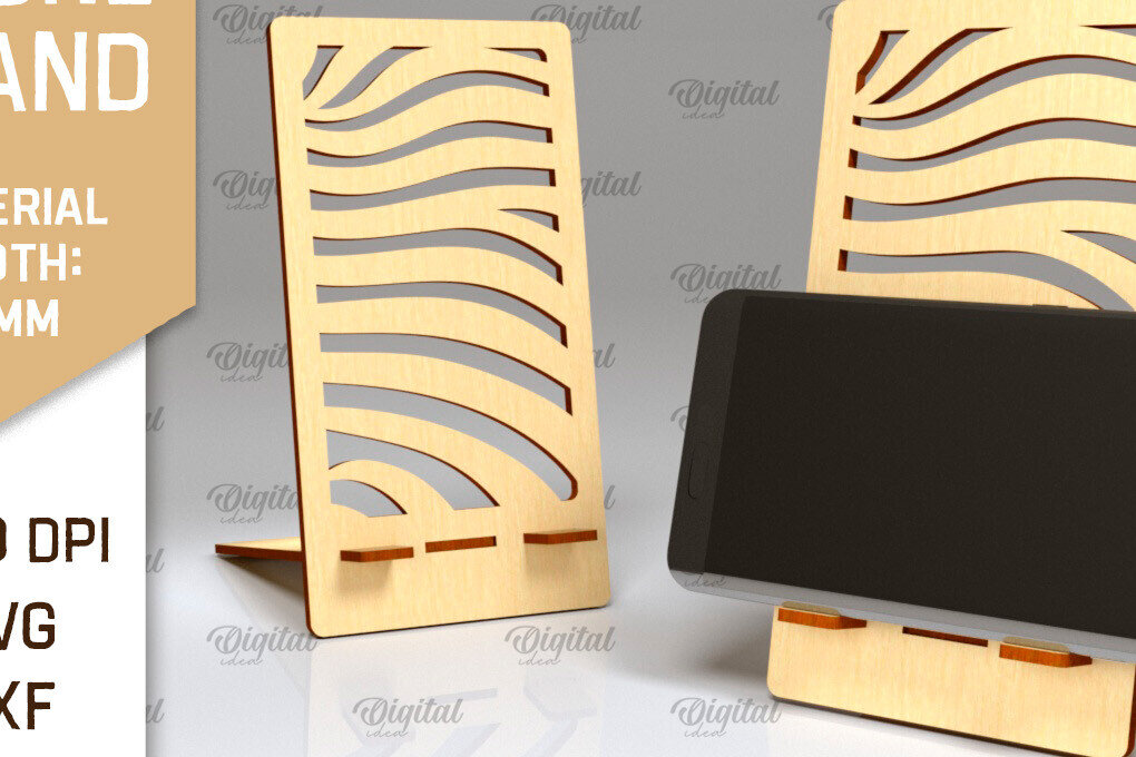 Σετ των 2 Intra απο ξύλο plywood 3mm-4mm πάχος – Κοπή με λέιζερ βάσης τηλεφώνου. Θήκη τηλεφώνου Δίασταση  20x20 cm INTRAFABR-98475379