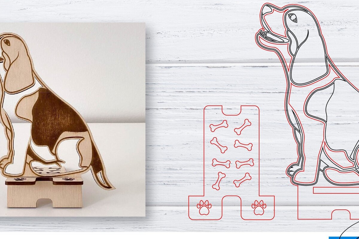 Σετ των 2 Intra απο ξύλο plywood 3mm-4mm πάχος – Βάση τηλεφώνου | Κινητό Τηλέφωνο Δίασταση  20x20 cm INTRAFABR-33564035