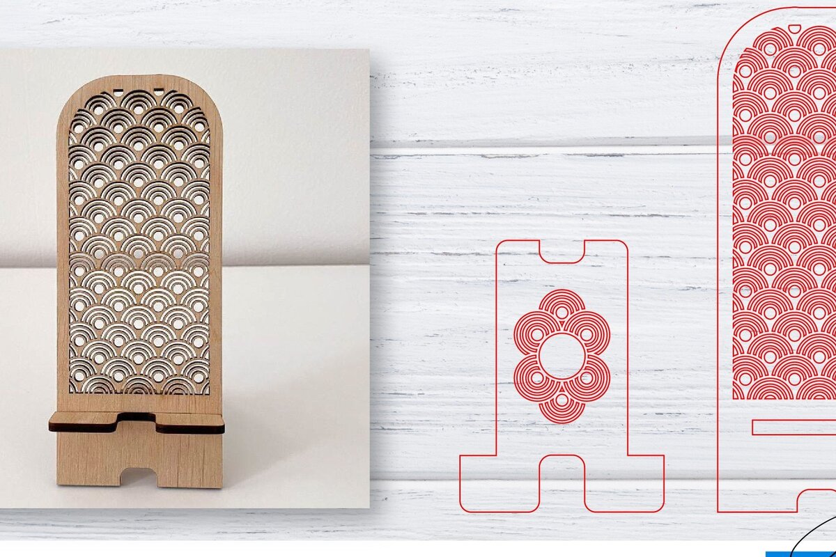 Σετ των 2 Intra απο ξύλο plywood 3mm-4mm πάχος – Βάση τηλεφώνου | Κινητό Τηλέφωνο Δίασταση  20x20 cm INTRAFABR-33564108