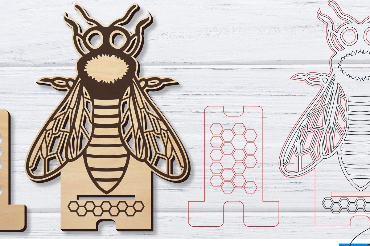 Σετ των 2 Intra απο ξύλο plywood 3mm-4mm πάχος – Βάση τηλεφώνου | Κινητό Τηλέφωνο Δίασταση  20x20 cm INTRAFABR-33563597