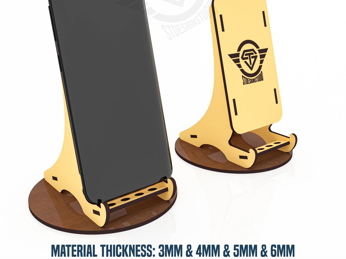 Σετ των 2 Intra απο ξύλο plywood 3mm-4mm πάχος – ΑρχείαStand τηλεφώνου Δίασταση  20x20 cm INTRAFABR-119476763