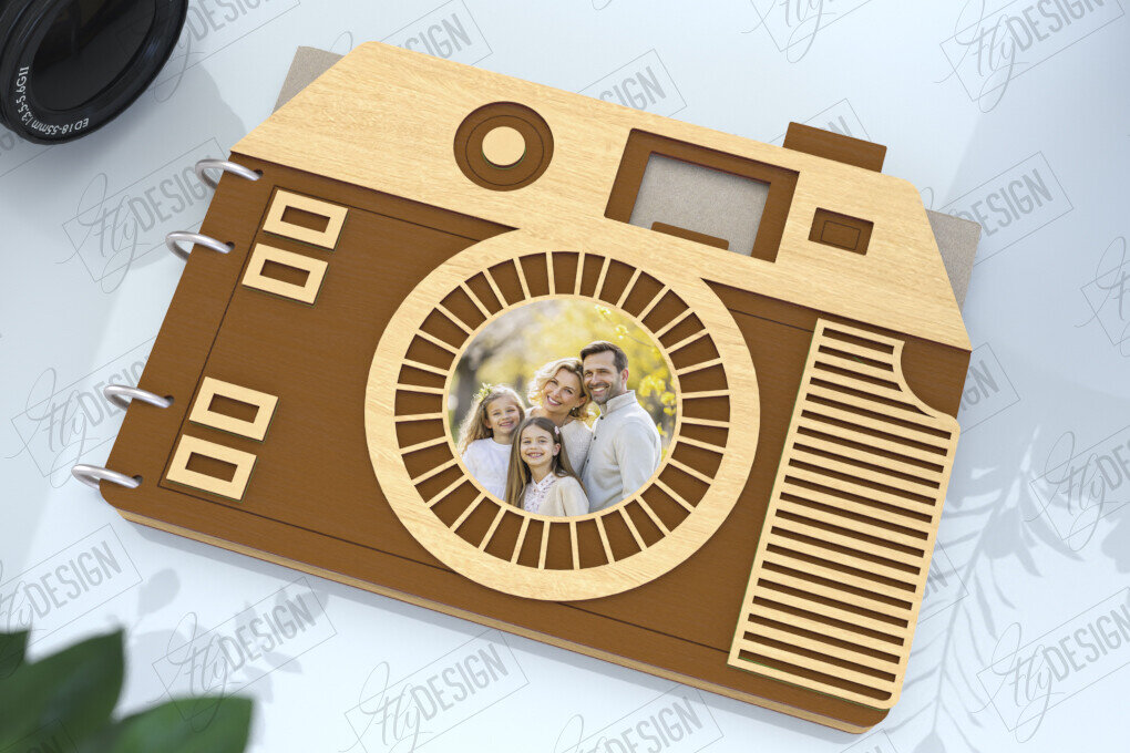 Σετ των 2 Intra απο ξύλο plywood 3mm-4mm πάχος – Εξώφυλλο άλμπουμ φωτογραφιών | Αρχείο CNC Δίασταση  20x20 cm INTRAFABR-122605930