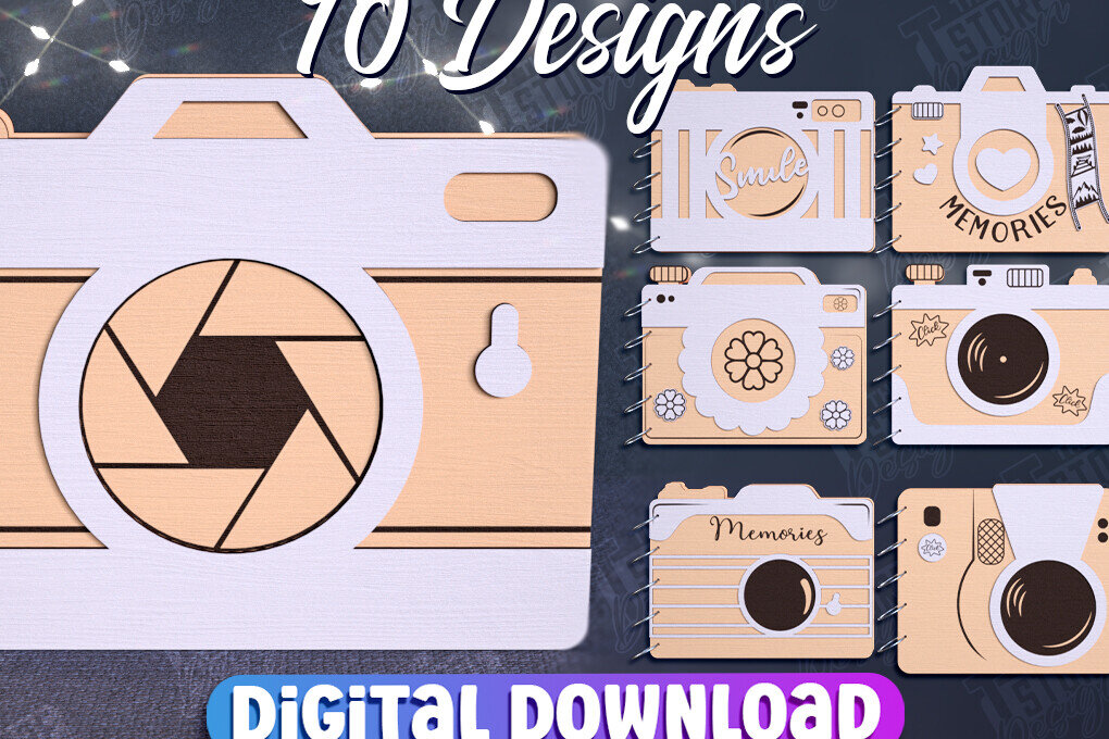 Σετ των 2 Intra απο ξύλο plywood 3mm-4mm πάχος – Πακέτο εξωφύλλων άλμπουμ φωτογραφιών | Βιβλίο | CNC Δίασταση  20x20 cm INTRAFABR-112682630