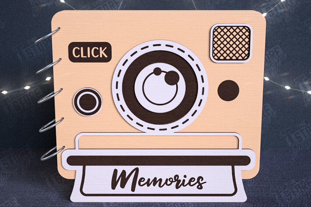 Σετ των 2 Intra απο ξύλο plywood 3mm-4mm πάχος – Εξώφυλλα άλμπουμ φωτογραφιών | Ξύλινο Βιβλίο | CNC Δίασταση  20x20 cm INTRAFABR-112682417