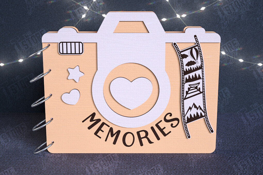 Σετ των 2 Intra απο ξύλο plywood 3mm-4mm πάχος – Εξώφυλλα άλμπουμ φωτογραφιών | Ξύλινο Βιβλίο | CNC Δίασταση  20x20 cm INTRAFABR-112682173