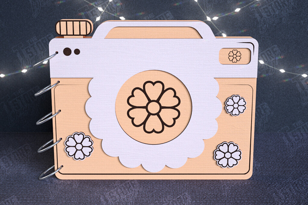 Σετ των 2 Intra απο ξύλο plywood 3mm-4mm πάχος – Εξώφυλλα άλμπουμ φωτογραφιών | Ξύλινο Βιβλίο | CNC Δίασταση  20x20 cm INTRAFABR-112682243