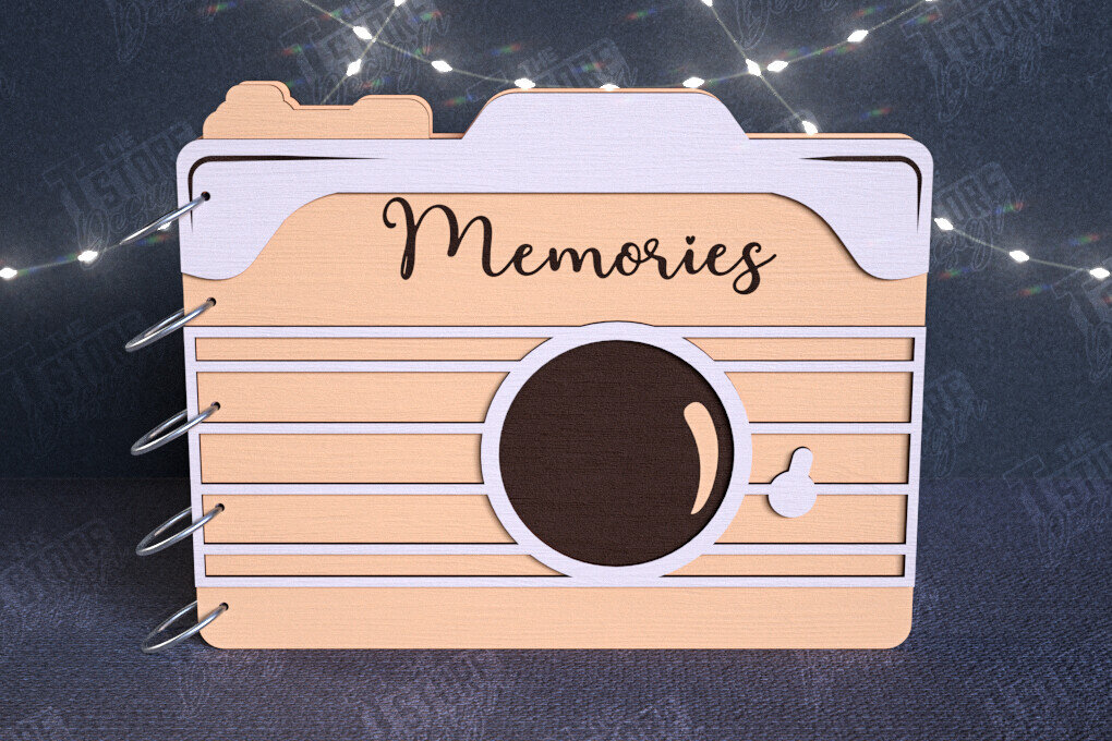 Σετ των 2 Intra απο ξύλο plywood 3mm-4mm πάχος – Εξώφυλλα άλμπουμ φωτογραφιών | Ξύλινο Βιβλίο | CNC Δίασταση  20x20 cm INTRAFABR-112682356