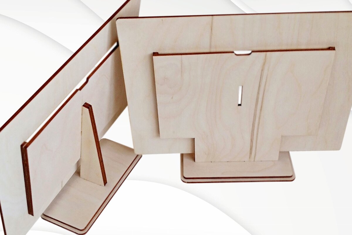 Σετ των 2 Intra απο ξύλο plywood 3mm-4mm πάχος – Κορνίζα φωτογραφιών Δίασταση  20x20 cm INTRAFABR-30428711