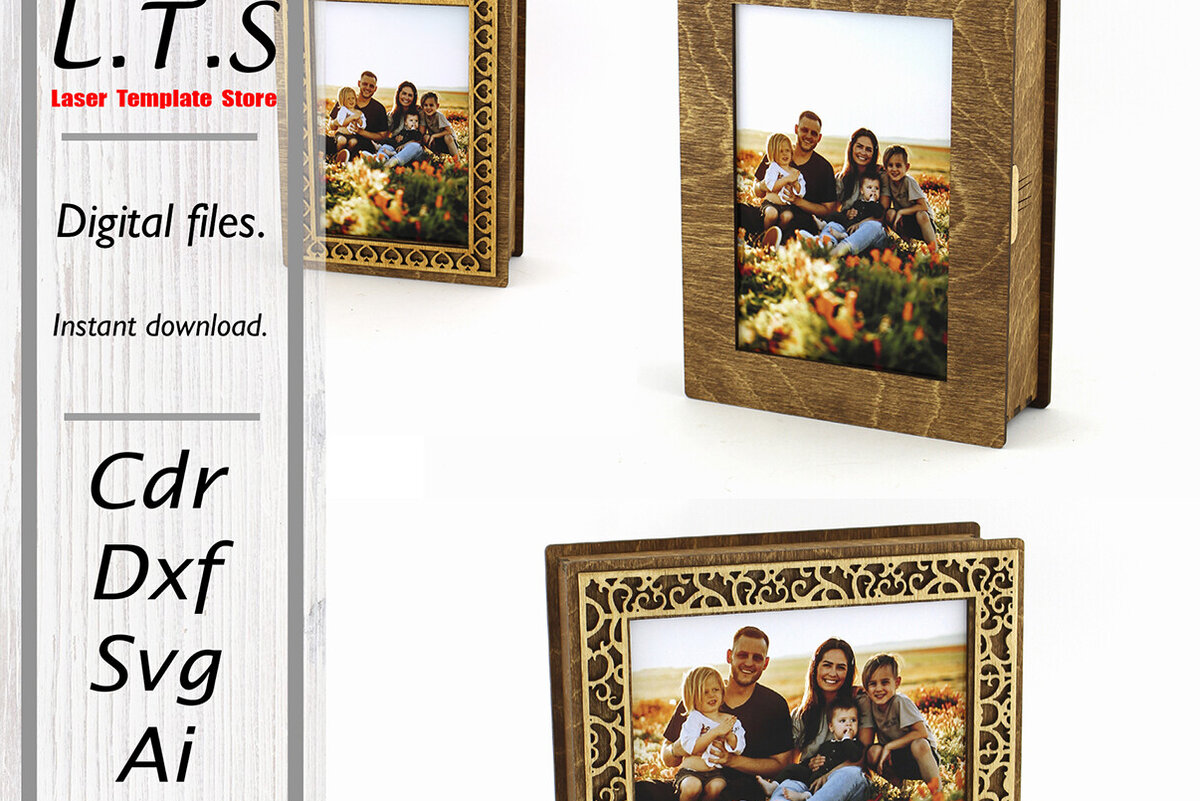 Σετ των 2 Intra απο ξύλο plywood 3mm-4mm πάχος – Κορνίζα και κουτί για φωτογραφίες Δίασταση  20x20 cm INTRAFABR-93776715