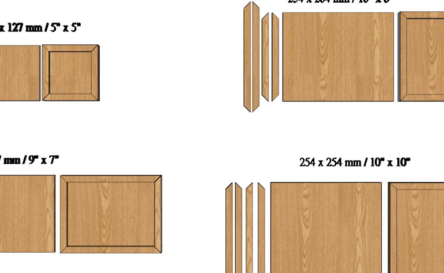 Σετ των 2 Intra απο ξύλο plywood 3mm-4mm πάχος – Αρχεία κοπής με λέιζερ δέσμης κορνίζας Δίασταση  20x20 cm INTRAFABR-33615094