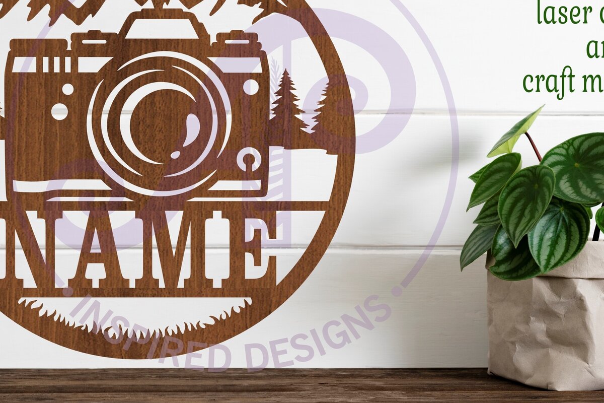 Σετ των 2 Intra απο ξύλο plywood 3mm-4mm πάχος – Σημάδι ονόματος φωτογράφου Laser Δίασταση  20x20 cm INTRAFABR-102442795