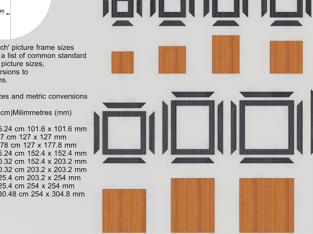 Intra απο ξύλο plywood 3mm-4mm πάχος – Pic Frame Set FilesGlowforge Δίασταση  45x45 cm INTRAFABR-64955223