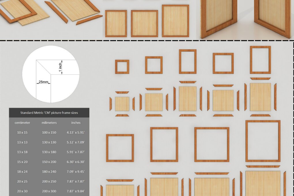 Σετ των 2 Intra απο ξύλο plywood 3mm-4mm πάχος – Σετ Αρχείων Αποκοπής Κορνίζας 130 Δίασταση  20x20 cm INTRAFABR-118106304
