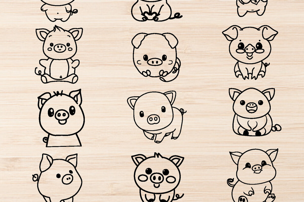 Σετ των 2 Intra απο ξύλο plywood 3mm-4mm πάχος – ΔέσμηPig Δίασταση  20x20 cm INTRAFABR-61205858