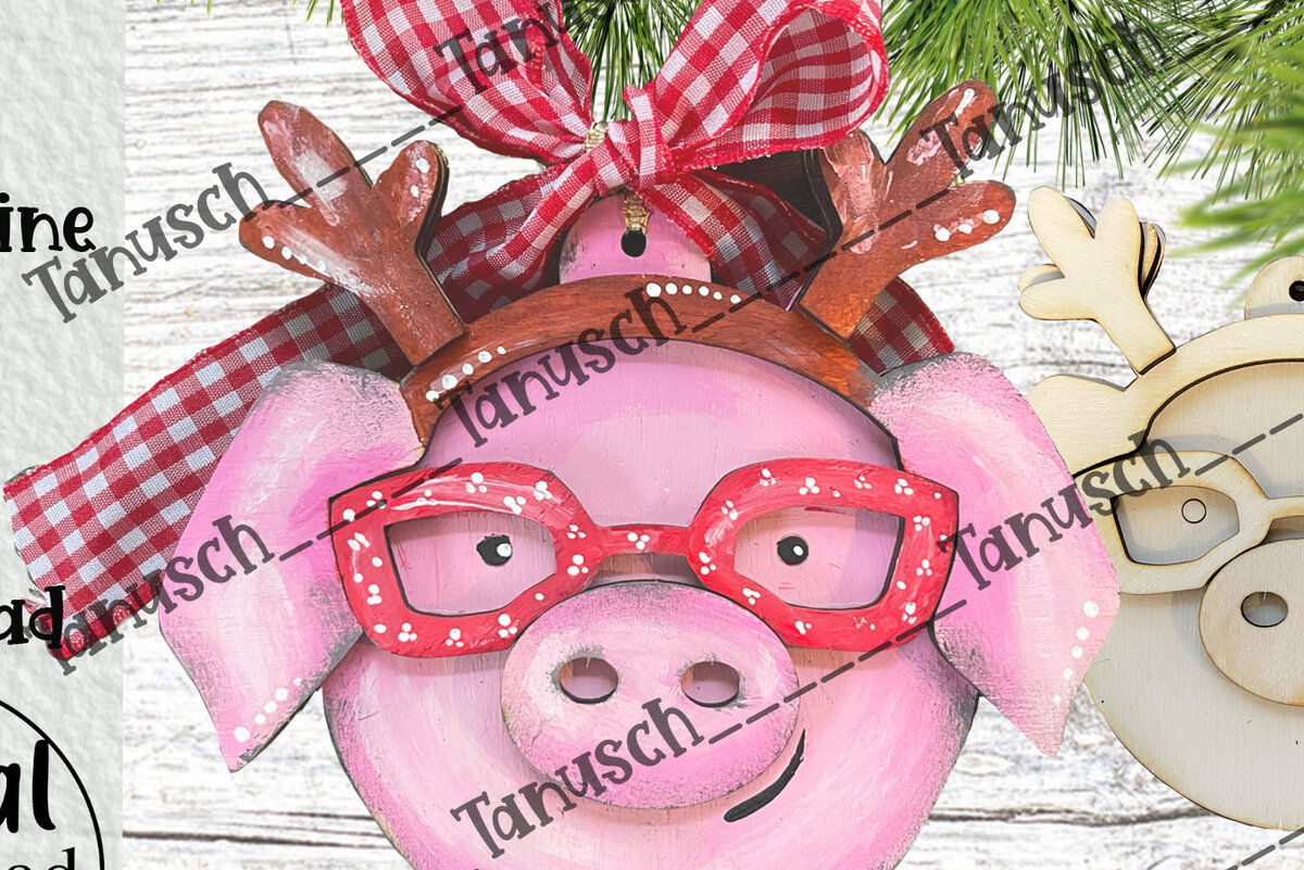 Σετ των 2 Intra απο ξύλο plywood 3mm-4mm πάχος – Pig Laser Single Line Δίασταση  20x20 cm INTRAFABR-54512230