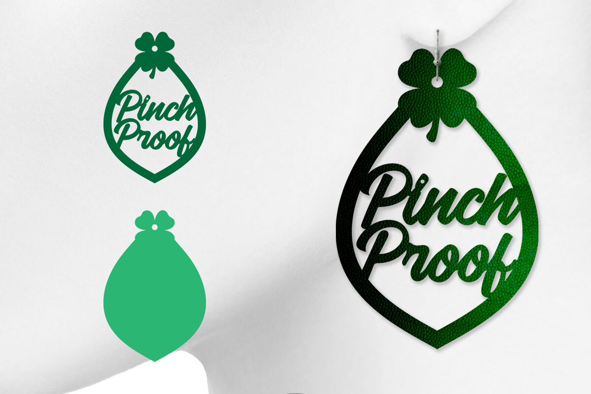 Σετ των 3 Intra απο ξύλο plywood 3mm-4mm πάχος – Pinch Proof, Σκουλαρίκι, Ημέρα του Αγίου Πατρικίου Δίασταση  5x5 cm INTRAFABR-6922668