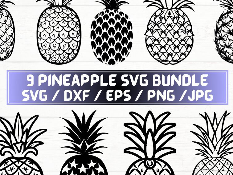 Σετ των 2 Intra απο ξύλο plywood 3mm-4mm πάχος – Pineapple, DXF, EPS, JPG, PNG Δίασταση  20x20 cm INTRAFABR-115722944